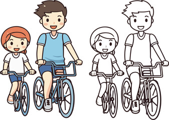 Pedaling Together,A Family Adventure on Wheels in Sunny Harmony