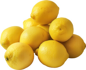 Transparent lemons, citrus, PNG
