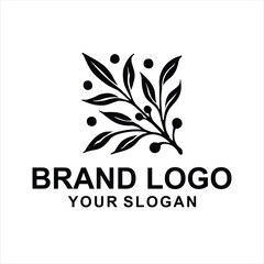 Rectangle leaf logo company