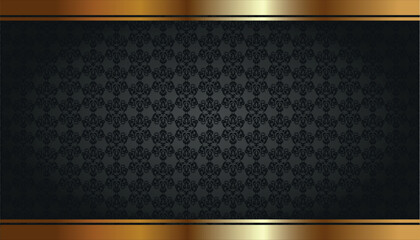 Black premium vintage casino background with gold elements