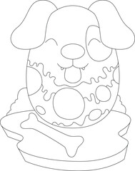 Dog Easter Easter egg Animal Vector Graphic Art Illustration