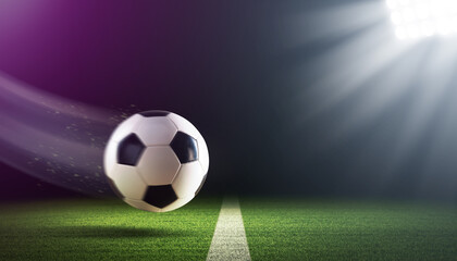 Soccer ball at the stadium