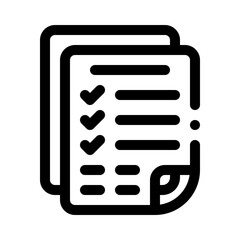 checklist line icon