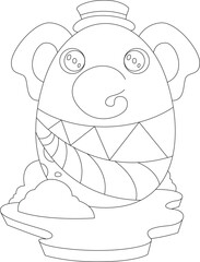 Elephant Easter Easter egg Animal Vector Graphic Art Illustration