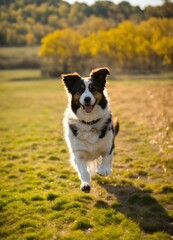 border collie dog running
