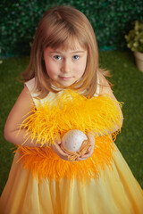 angelic child with egg