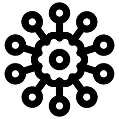 Mimosa. Editable stroke vector icon.