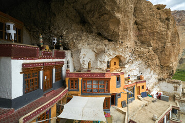 Main buildings of the Phuktal monastery in Zanskar