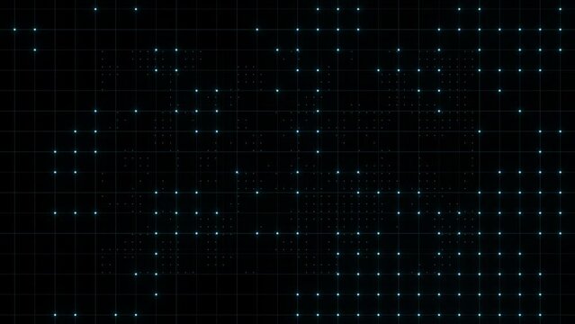 Grid Background. Space Dot Pattern Animation