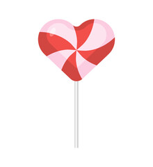 Candy love isolated. Lollipop heart. - 748646791