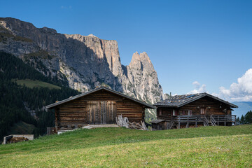 South Tirol with famous Schlern mountain, Italy, Europe