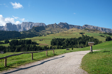 South Tirol with famous Seiser Alp, Italy, Europe