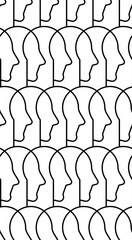 Head people Pattern. Face Persons Background - 748647530