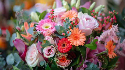 Bunch of flowers Bouquet for love