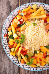 tajine, couscous top view