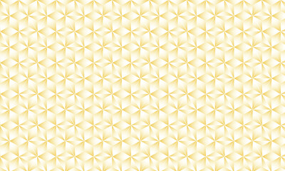 3D realistic yellowish white gradient pattern. Modern cube texture. seamless pattern Background. Repeating tiles. Triangular volumetric elements of different random size. 3D illustration. EPS 10