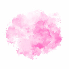 Abstract hand painted pink watercolour splatter design