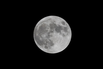 full moon over black