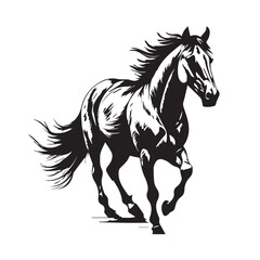Obraz na płótnie Canvas Horse silhouette animal black horses graphic vector illustration