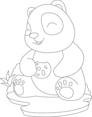 Panda Cookie Animal Vector Graphic Art Illustration