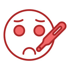 Artistic Ailments red line filled icon