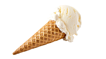 ice cream cone on isolated transparent background