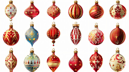 Christmas ornament illustration isolated on white background.