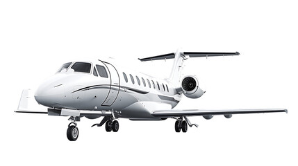 Obraz premium Modern corporate business jet isolated on transparent background