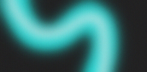 Light blue white illuminated spots on black, grainy color gradient background, noise texture effect, copy space	
