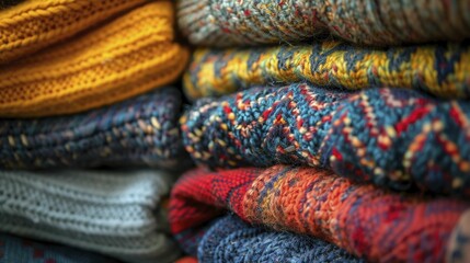 Fototapeta premium Sustainable fashion through the seasons: Curating an ethical wardrobe with year-round and seasonal recycling tips.