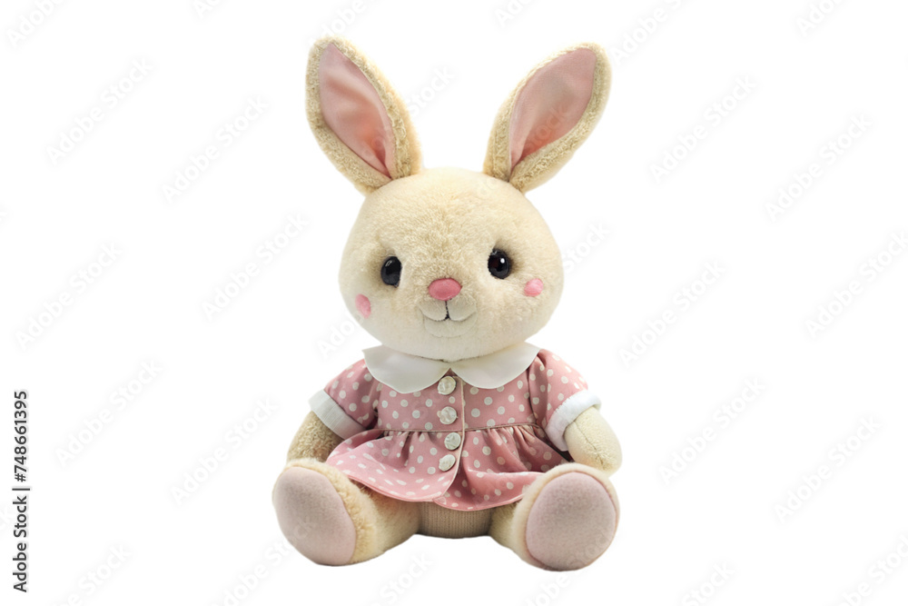 Wall mural  rabbit doll on a transparent background