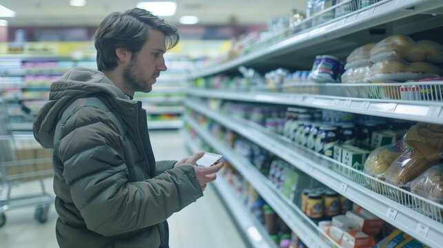 Image capturing the impact of rising inflation and cost of living. Showcase the everyday struggles and anxieties individuals face.