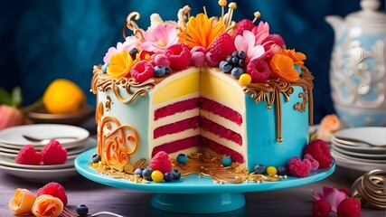 With their intricate designs and vibrant colors, cakes are a feast for the eyes as well as the taste buds, evoking a sense of joy and celebration with every slice.
