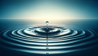 Captivating Water Droplet Ripple Effect
