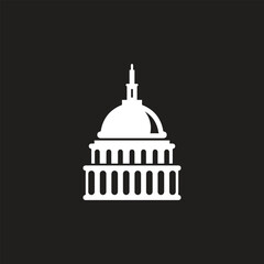 United States Capitol building icon. Vector illustration