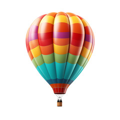 hot air balloon isolated on white
