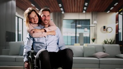 Happy Couple In Living Room - Powered by Adobe