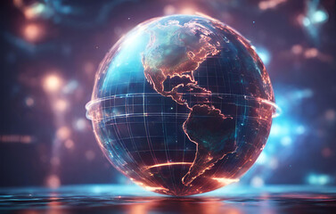 Communication technology and earth planet, Global communications illuminate our world technological progress