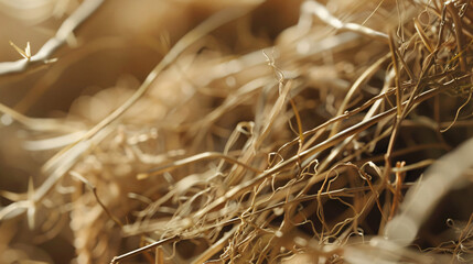 Dry straw macro shot