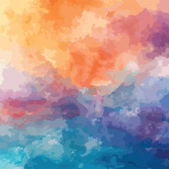 Abstract colorful watercolor for background. Digital 