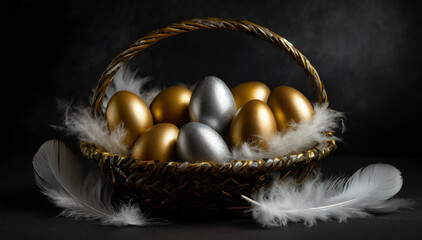 Wielkanocny koszyk jajek