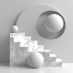 Abstract 3D Shapes Portraits