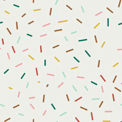 Celebratory Seamless Pattern, Decorative Sprinkles for Festive Donut Glaze or Ice Cream Top, Perfect Christmas Party Confetti Backdrop