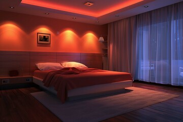 hotel room with bed