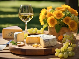 cheese and grapes