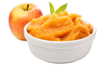 Velvety Sweet Potato Mash on white background