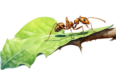 Intricate Ant Drawing on white background