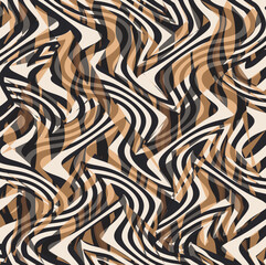 Colorful pattern study, leopard, zebra, textile, fabric, luxury marble and modern pattern. Digital print dress design tiger skin. wavy art design pattern. Bright wavy striped brown