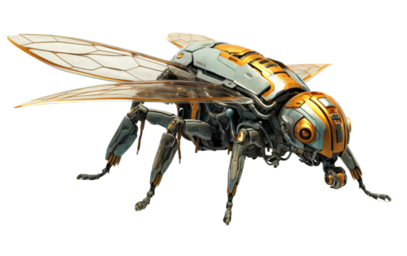 Technological Beetle Design on white background