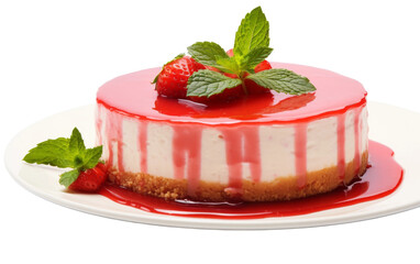 Swirled Strawberry Dessert on white background